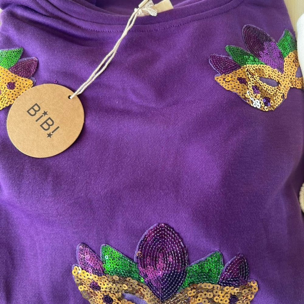 BIBI Purple Sequin Embellished Top